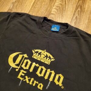 VIintage 90s Corona Extra Shirt‎ Adult Large Blue Logo Beer Graphic